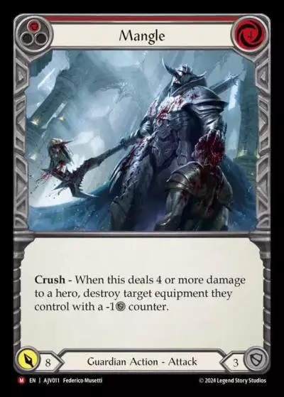 Mangle RED AJV011 - Armory Deck Origins - Jarl Vetreiði - Flesh and blood card