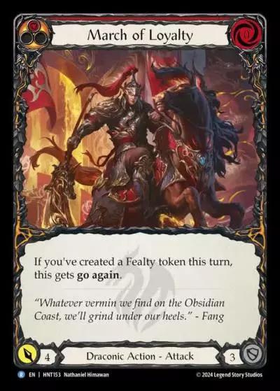 March of Loyalty RED HNT153 - The Hunted - Flesh and blood card