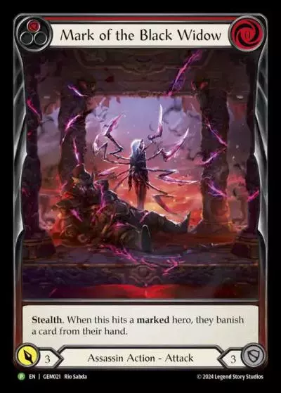 Mark of the Black Widow RED GEM021 - GEM - Pack 1 - Flesh and blood card