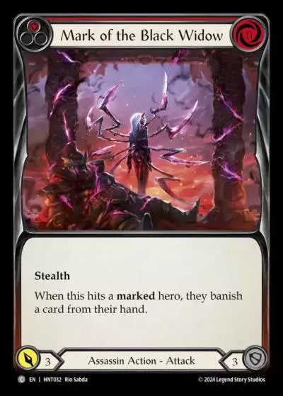 Mark of the Black Widow RED HNT032 - The Hunted - Flesh and blood card