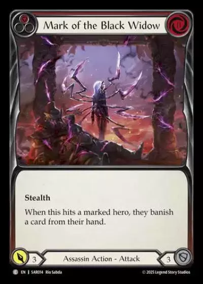 Mark of the Black Widow SAR014 - Silver Age Chapter 2 - Arakni, Web of Deceit - Flesh and blood card
