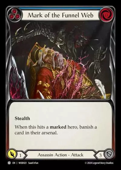 Mark of the Funnel Web BLUE WOD021 - The Hunted Blitz Deck - Arakni, Web of Deceit - Flesh and blood card