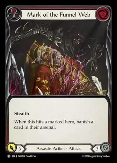 Mark of the Funnel Web SAR015 - Silver Age Chapter 2 - Arakni, Web of Deceit - Flesh and blood card