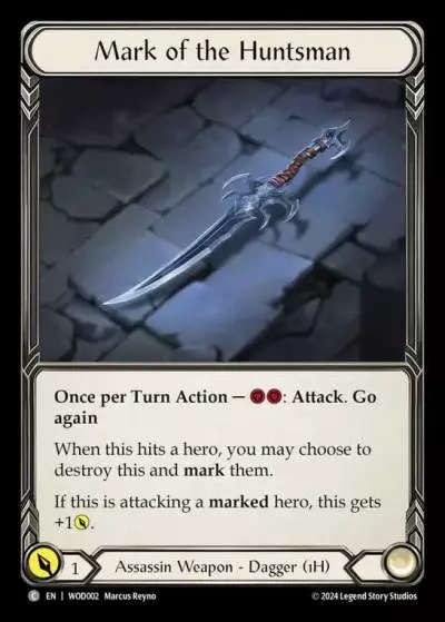Mark of the Huntsman WOD002 - The Hunted Blitz Deck - Arakni, Web of Deceit - Flesh and blood card