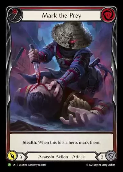 Mark the Prey RED GEM023 - GEM - Pack 1 - Flesh and blood card