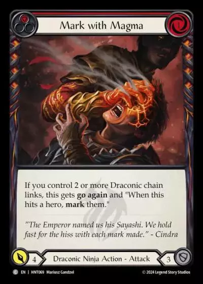 Mark with Magma RED HNT069 - The Hunted - Flesh and blood card