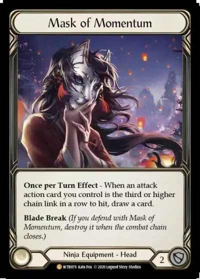 Mask of Momentum U-WTR079-RF - Welcome to Rathe - Unlimited - Flesh and blood card