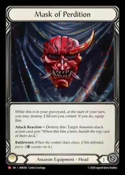 Mask of Perdition ARK003 - The Hunted Blitz Deck - Arakni - Flesh and blood card