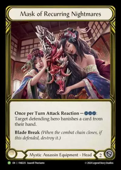 Mask of Recurring Nightmares FAB225-GF - Premier Organized Play - Part the Mistveil - Flesh and blood card