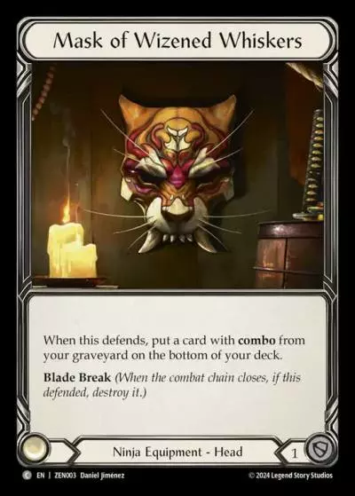 Mask of Wizened Whiskers ZEN003 - Zen - Blitz Deck - Flesh and blood card