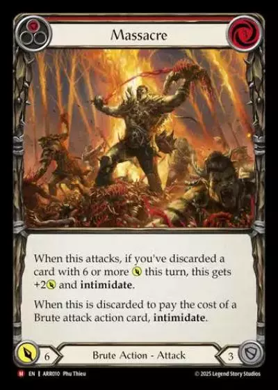 Massacre ARR010 - Armory Deck - Rhinar, Reckless Rampage - Flesh and blood card