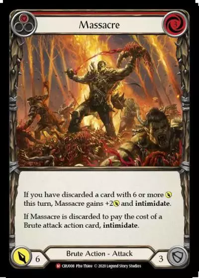 Massacre RED CRU008 - Crucible of War - Flesh and blood card