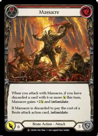 Massacre RED U-CRU008-RF - Crucible of War - Unlimited - Flesh and blood card