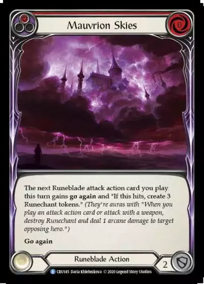 Mauvrion Skies RED CRU145 - Crucible of War - Flesh and blood card