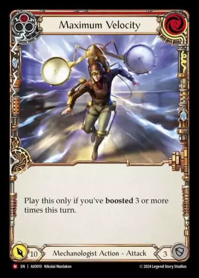 Maximum Velocity RED AIO010 - Armory Deck - Dash I/O - Flesh and blood card