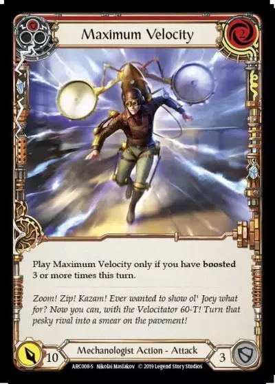 Maximum Velocity RED ARC008 - Arcane Rising - Flesh and blood card