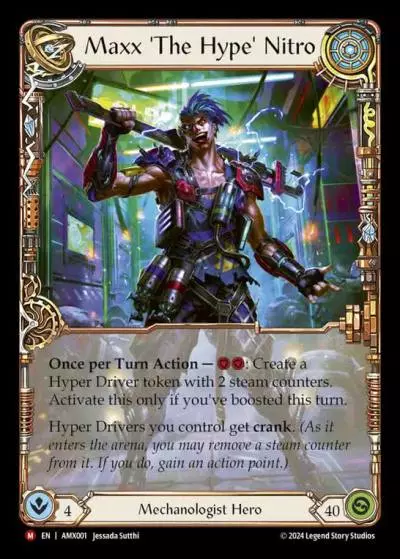 Maxx 'The Hype' Nitro AMX001 - Armory Deck - Maxx 'The Hype' Nitro - Flesh and blood card