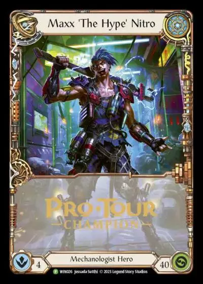 Maxx 'The Hype' Nitro WIN026-CF - Pro Tour Champion Cards - Bright Lights - Flesh and blood card