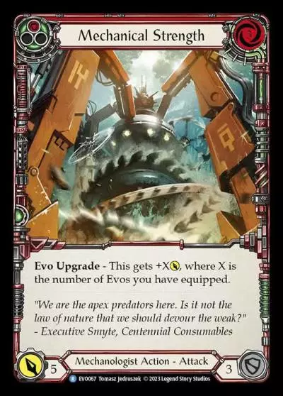 Mechanical Strength RED EVO067 - Bright Lights - Flesh and blood card