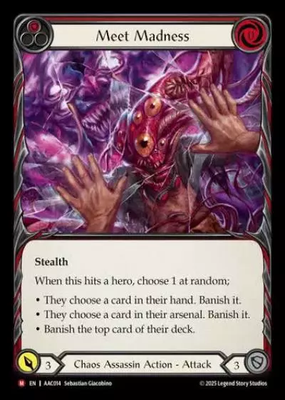 Meet Madness AAC014 - Armory Deck - Arakni, 5L!p3d 7hRu 7h3 cR4X - Flesh and blood card