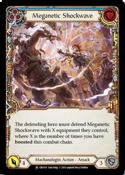 Meganetic Shockwave BLUE U-CRU103-RF - Crucible of War - Unlimited - Flesh and blood card