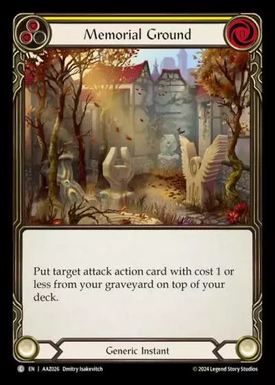 Memorial Ground YELLOW AAZ026 - Armory Deck - Azalea, Ace in the Hole - Flesh and blood card