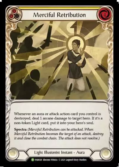 Merciful Retribution YELLOW FAB026-CF - Road to Nationals - 2021 - Flesh and blood card