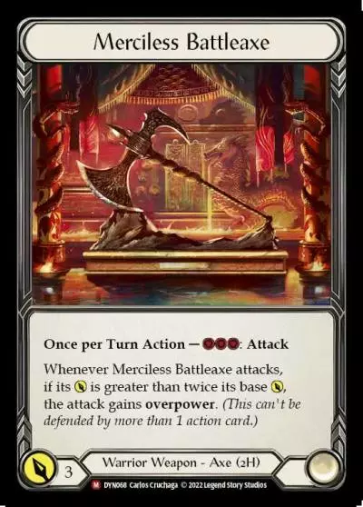 Merciless Battleaxe DYN068 - Dynasty - Flesh and blood card