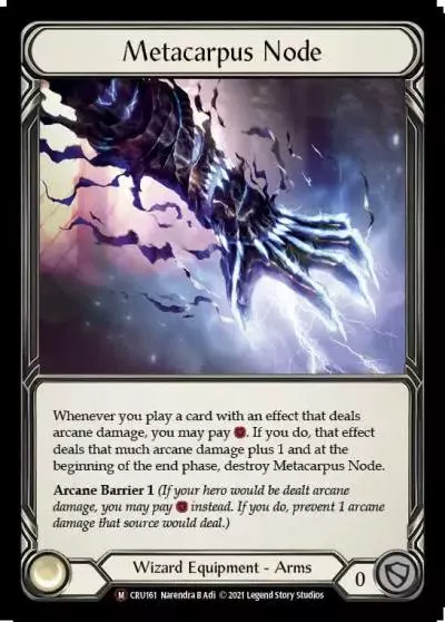 Metacarpus Node U-CRU161-RF - Crucible of War - Unlimited - Flesh and blood card