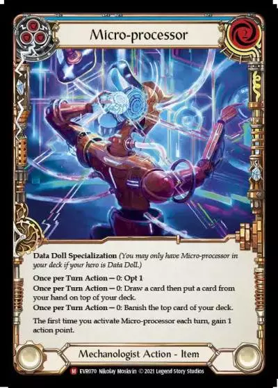 Micro-processor BLUE EVR070 - Everfest - Flesh and blood card