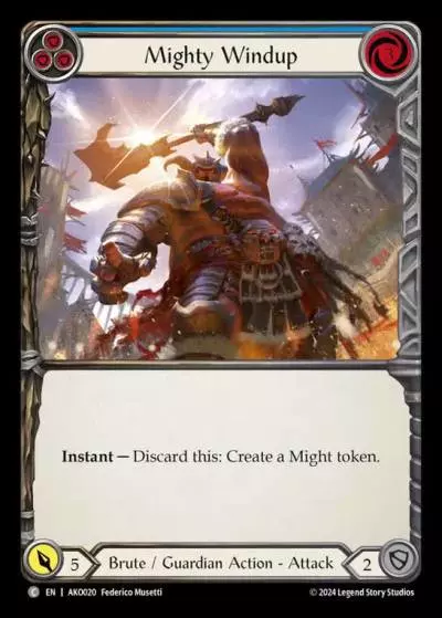 Mighty Windup BLUE AKO020 - Armory Deck - Kayo, Armed and Dangerous - Flesh and blood card