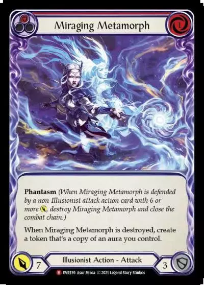 Miraging Metamorph RED EVR139 - Everfest - Flesh and blood card