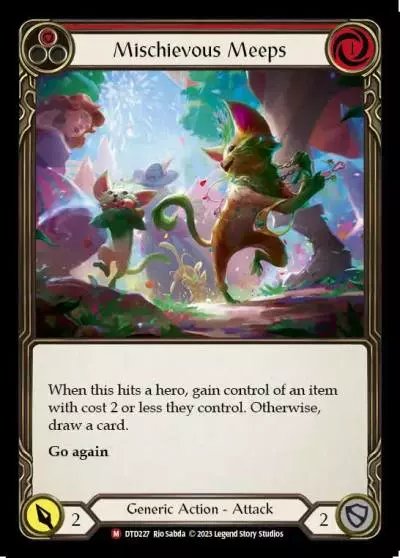 Mischievous Meeps RED DTD227 - Dusk till Dawn - Flesh and blood card