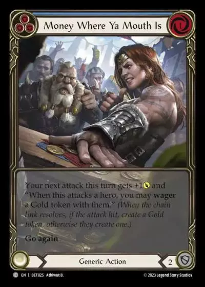 Money Where Ya Mouth Is BLUE BET025 - Betsy - Heavy Hitters Blitz Deck - Flesh and blood card