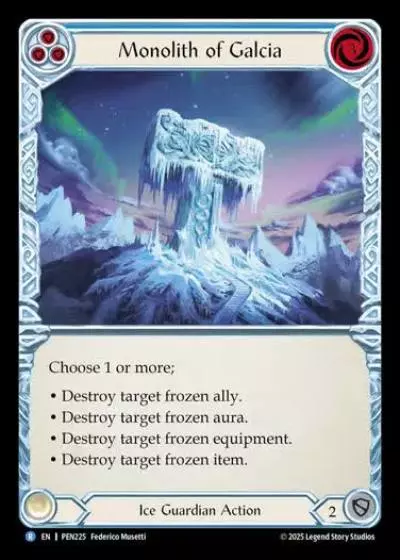 Monolith of Galcia PEN225 - Compendium of Rathe - Flesh and blood card