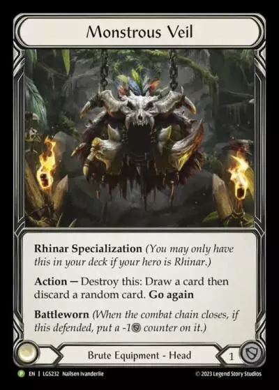 Monstrous Veil LGS232-RF - Pre-release - Heavy Hitters - Flesh and blood card