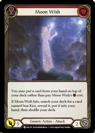 Moon Wish RED U-ARC185-RF - Arcane Rising - Unlimited - Flesh and blood card