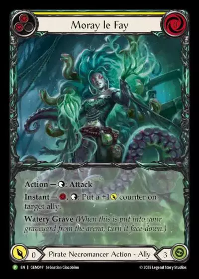 Moray le Fay YELLOW GEM047-RF - GEM - Pack 2 - Flesh and blood card