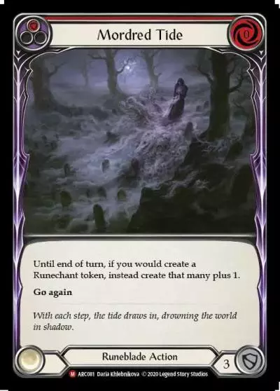 Mordred Tide RED U-ARC081-RF - Arcane Rising - Unlimited - Flesh and blood card