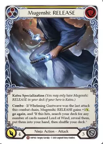 Mugenshi: RELEASE YELLOW 1HP102 - History Pack 1 - Flesh and blood card