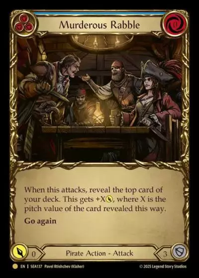 Murderous Rabble BLUE SEA137-TP - High Seas - Treasure Pack - Flesh and blood card