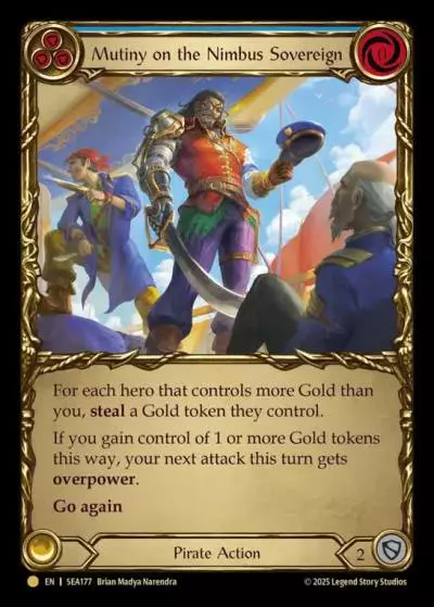 Mutiny on the Nimbus Sovereign BLUE SEA177-TP - High Seas - Treasure Pack - Flesh and blood card