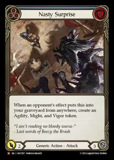 Nasty Surprise BLUE HVY207 - Heavy Hitters - Flesh and blood card
