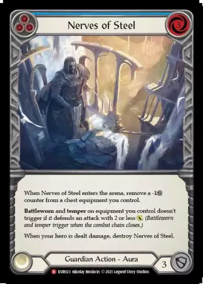 Nerves of Steel BLUE EVR023 - Everfest - Flesh and blood card