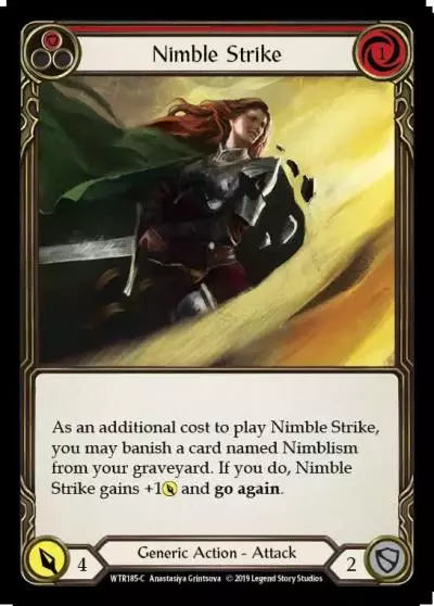 Nimble Strike RED WTR185 - Welcome to Rathe - Flesh and blood card
