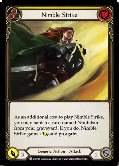 Nimble Strike YELLOW U-WTR186-RF - Welcome to Rathe - Unlimited - Flesh and blood card