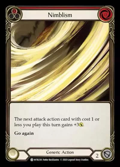 Nimblism RED R-WTR218 - Welcome to Rathe - Unlimited Revised - Flesh and blood card