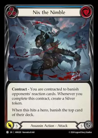 Nix the Nimble BLUE ARK020 - The Hunted Blitz Deck - Arakni - Flesh and blood card