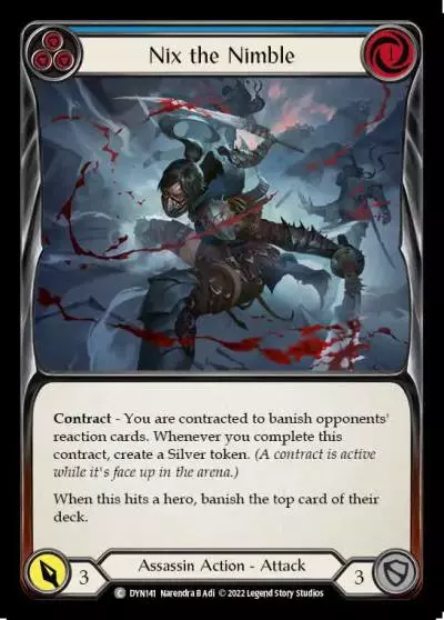 Nix the Nimble BLUE DYN141 - Dynasty - Flesh and blood card