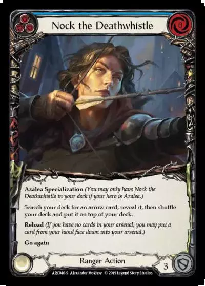 Nock the Deathwhistle BLUE ARC046 - Arcane Rising - Flesh and blood card